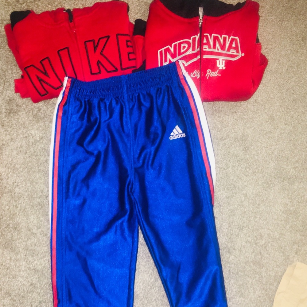 2t zip up hoodies Nike Adidas track pants